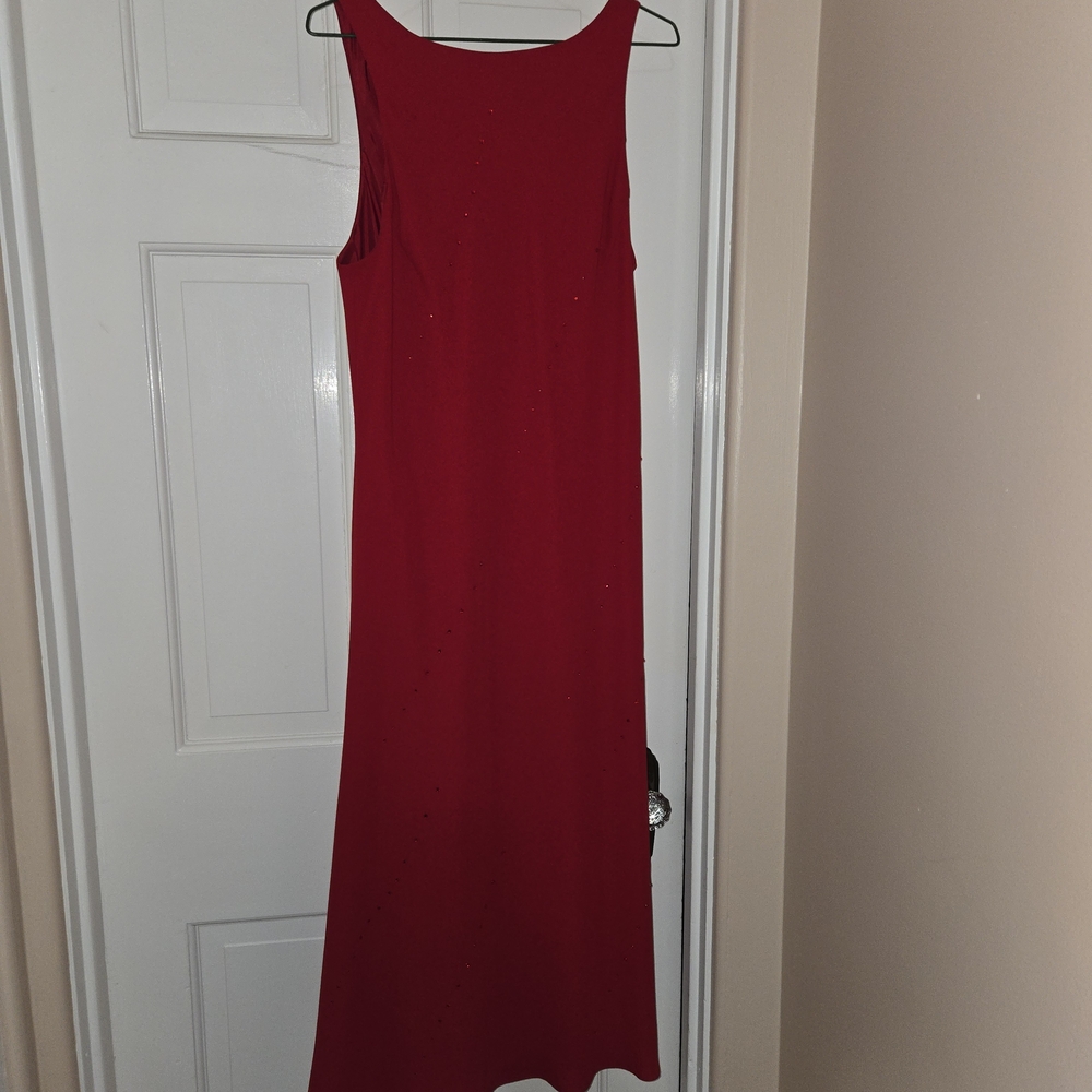 Jones New York Vibrant Red Sleeveless Midi Dress